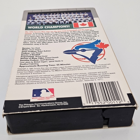 MLB 1992 Oh Canada The story of the 1992 World Champion Blue Jays VHS Tape - Picture 11 of 15